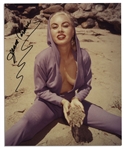 Lot of 5 Jeanne Carmen 8'' x 10'' Glossy Photos Signed -- Fine