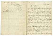 Letter Lot With Battle of Gum Swamp Content -- ''...Standing up [Col. Richter] looked over the breast works and gave some commands, when a bullet entered his breast and he died instantly...''