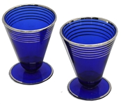 Marlene Dietrich Personally Owned Pair of Art Deco Cocktail Glasses