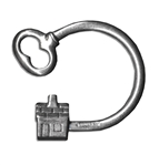 Tiffany Silver Key Ring Personally Owned by Marlene Dietrich, Gifted to Her by Actor Jerome Thor
