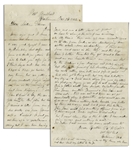 Civil War Letter -- ...One man was shot by the sentinel a few days ago...The ball struck the joint of his shoulder and went through his neck cutting open [his] wind pipe & gullet...
