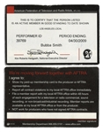 Two AFTRA Union Cards Belonging to Football Legend & Actor Charles ''Bubba'' Smith