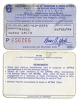Two AFTRA Union Cards Belonging to Football Legend & Actor Charles ''Bubba'' Smith