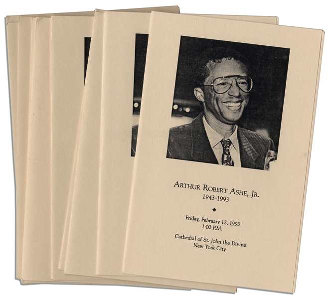 Lot of Programs From Arthur Ashe's Funeral