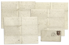 Civil War Letter With Fort Darling Battle Content -- ...I had one man fall on me...with the back part of his head shove in by a piece of shell...loss is 60 killed wounded & missing...