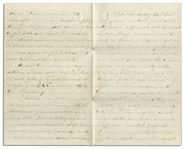 Civil War Letter With Fort Darling Battle Content -- ''...I had one man fall on me...with the back part of his head shove in by a piece of shell...loss is 60 killed wounded & missing...''