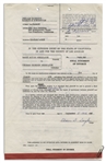 Mary Astor Divorce Certificate From Her Marriage to Thomas Gordon Wheelock