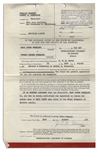 Mary Astor Divorce Certificate From Her Marriage to Thomas Gordon Wheelock