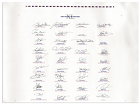Super Bowl MVP Poster Signed by Every Living MVP in 40 Years of the Super Bowl -- From 1967-2006