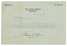 Charles D. Coburn Typed Letter Signed -- ''...We are planning a production of 'MacBeth'...''
