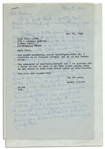 Mary Astor Autograph Letter Signed -- To Her Agent, Regarding Her 1968 Novel, ''A Place Called Saturday''