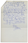 Mary Astor Autograph Letter Signed -- To Her Agent, Regarding Her 1968 Novel, ''A Place Called Saturday''