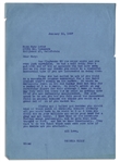 Mary Astor 1957 Autograph Letter Signed to Her Literary Agent -- ''Have I been having a ball! All the fun of being in a hit show without the dreary prospect of a long run!''