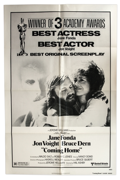 ''Coming Home'' Poster Featuring Jane Fonda, Jon Voight & Bruce Dern