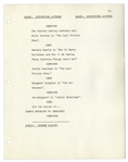 Complete First Draft Production Script and Invitation to the 1972 Academy Awards -- Rare Internal Script & Ticket From the Event's Art Director