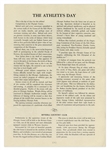 Olympics Program for the 1932 Summer Games in Los Angeles -- Program for 31 July 1932 Events