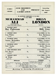 Muhammad Ali vs. Brian London 1966 Fight Program