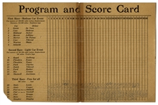 Vintage 1912 Santa Monica Road Race Program