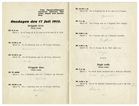 1912 Swedish Summer Olympics Rowing Program