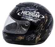 NASCAR Helmet Signed by 41 Drivers, Entire Starting Line-up at the ''Quicken Loans 400'' -- Signatures From Dale Earnhardt, Jr., Brad Keselowski, Jimmie Johnson & 38 More -- With NASCAR COA