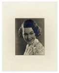 Maureen O'Sullivan Signed 7'' x 9'' Photo -- Beautiful & Charming Portrait Photo of O'Sullivan