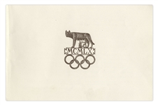 1960 Olympic Torch Program -- Celebrating the Arrival of the Olympic Torch in Rome on 24 August 1960