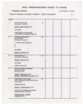 67th Academy Awards Presentation ''Final Draft'' Script -- With Detailed Schedule, Staff List, Rundown & Script