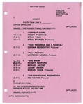67th Academy Awards Presentation ''Final Draft'' Script -- With Detailed Schedule, Staff List, Rundown & Script