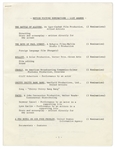41st Academy Awards Presentation Program