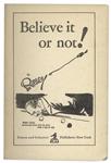 Robert Ripley Signed 1931 ''Believe it or Not!'' Book