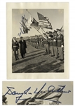 WWII General Douglas MacArthur Signed Press Photo From 1958 -- Photo Was Printed in New York Herald Tribune