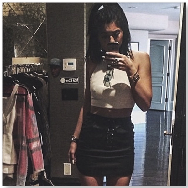 Kylie Jenner Owned Faux Leather Skirt