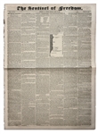 The Sentinel of Freedom Newspaper From 27 April 1847 -- Detailing Two Important Mexican-American Battles in Los Angeles & San Diego