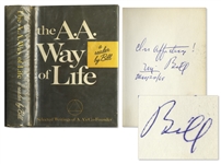 Bill Wilson Signed First Edition of The AA Way of Life