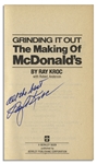 Fast Food Visionary Ray Kroc Signed Copy of ''Grinding It Out: The Making of McDonald's''