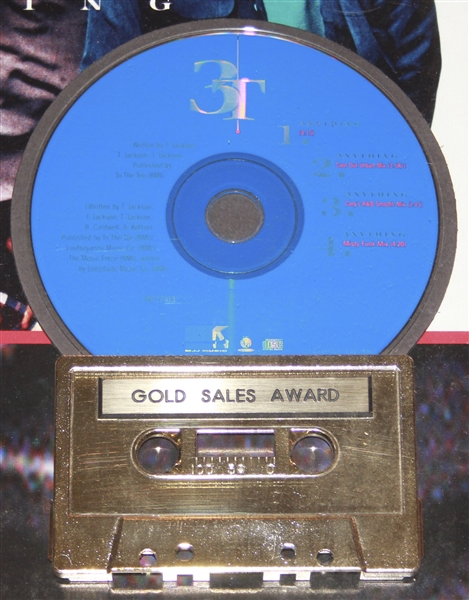 RIAA Gold Award for 3T's Single ''Anything'' -- Presented to Jackson Family Matriarch Katherine Jackson