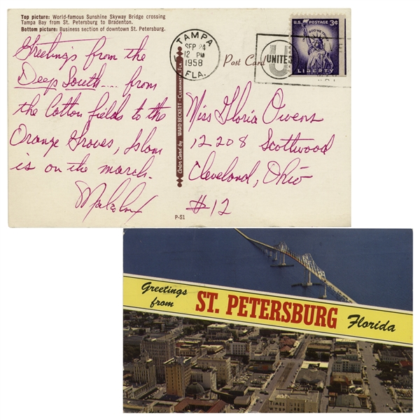 Malcolm X Autograph Letter Signed From 1958 -- ''Greetings from the Deep South...Islam is on the march...''