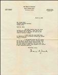 Lot of Business Letters Related to James Roosevelt, Son of Franklin and Eleanor Roosevelt