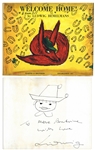 Ludwig Bemelmans Welcome Home! Signed -- With Sketch of a Young Boy