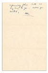 Dwight Eisenhower WWII Autograph Letter Signed -- ''... this war is just one drive for time!...I don't like to appear a weakling or a sissy...''