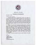 Apollo 15 Crew-Signed NASA Astronaut Insurance Cover -- Signed ''Al Worden'', ''Dave Scott'' & ''Jim Irwin'' -- Cancelled 26 July 1971 -- 6.5'' x 3.75'' -- Near Fine -- With COA From Worden