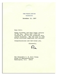 Ronald Reagan Typed Letter Signed as President, Sending Birthday Wishes -- ''...Happy birthday and many happy returns of the day...''