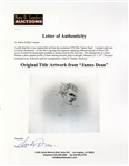 Original Title Artwork From the 1976 Film ''James Dean'' by Legendary Graphic Artist Sandy Dvore