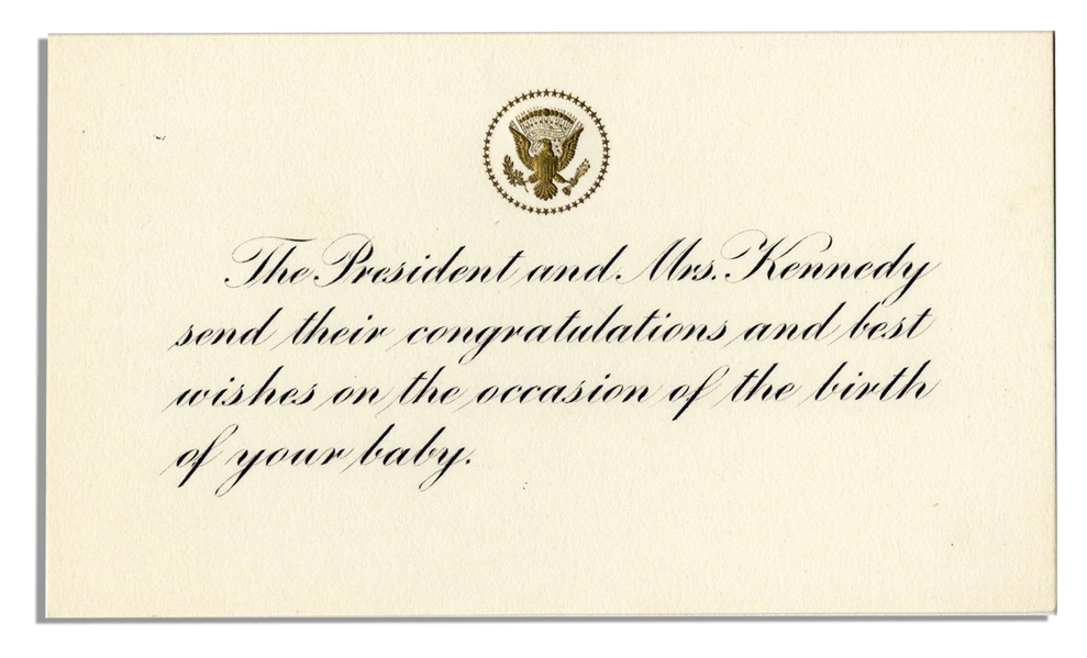President John F. Kennedy Collection of White House Cards & Invitations