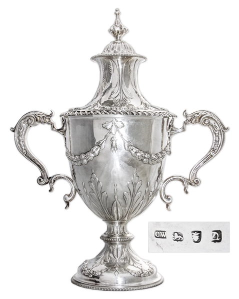 King George III Style Silver Two-Handled Cup & Cover -- From 1771