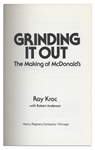 Ray Kroc Signed First Edition of ''Grinding It Out: The Making of McDonald's''
