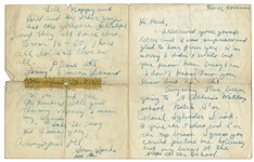 'Rebel Without A Cause'' Actor Sal Mineo Autograph Letter -- With Reference to His Role in ''The Private War of Major Benson'' -- ''...I'm Colonel Sylvester Dusik. I give the orders...''