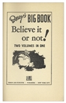 Robert Ripley Signed ''Believe it or Not!''