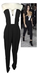 Kim Kardashian Owned Black & White Strapless Jumper