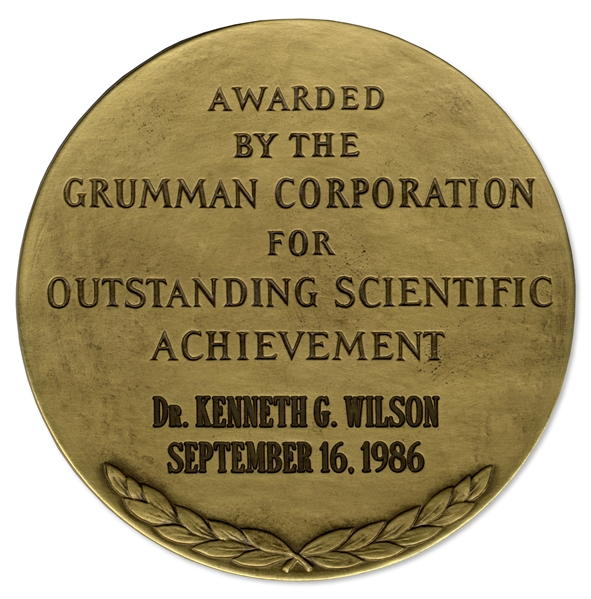 Leroy Randle Grumman Award Medal Presented to Theoretical Physicist Kenneth G. Wilson